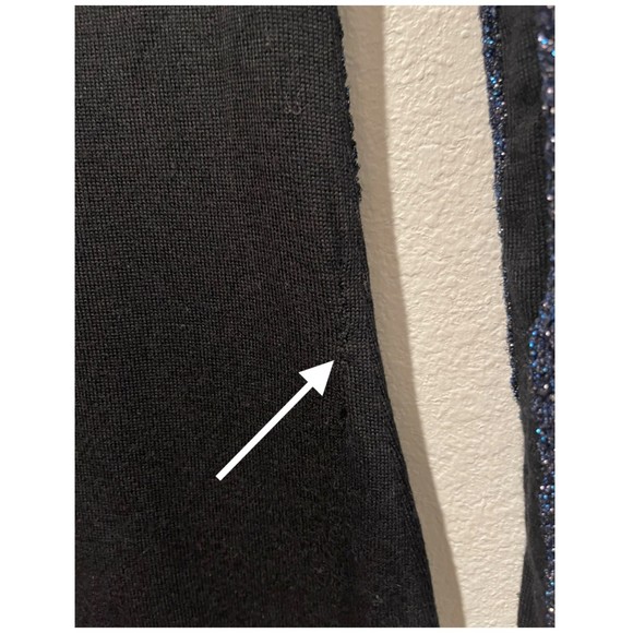 SEE BY CHLOE Lurex Blue Metallic Sweater Mini Dress - Picture 8 of 8